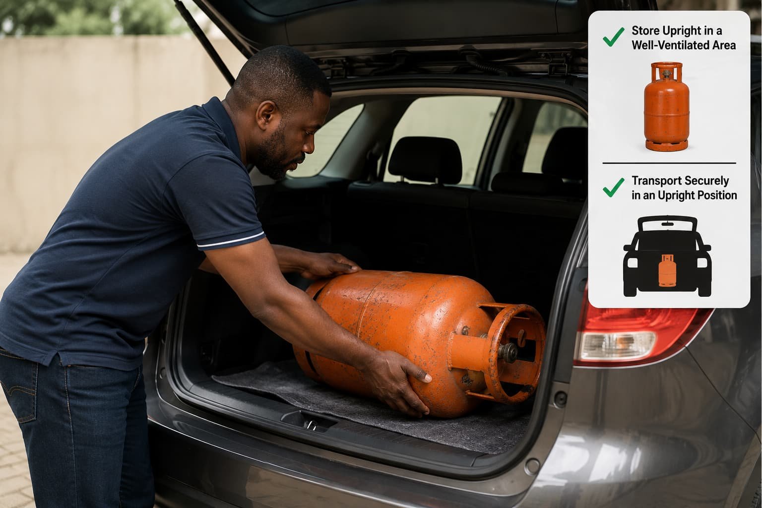 How to store and transport your gas cylinder safely